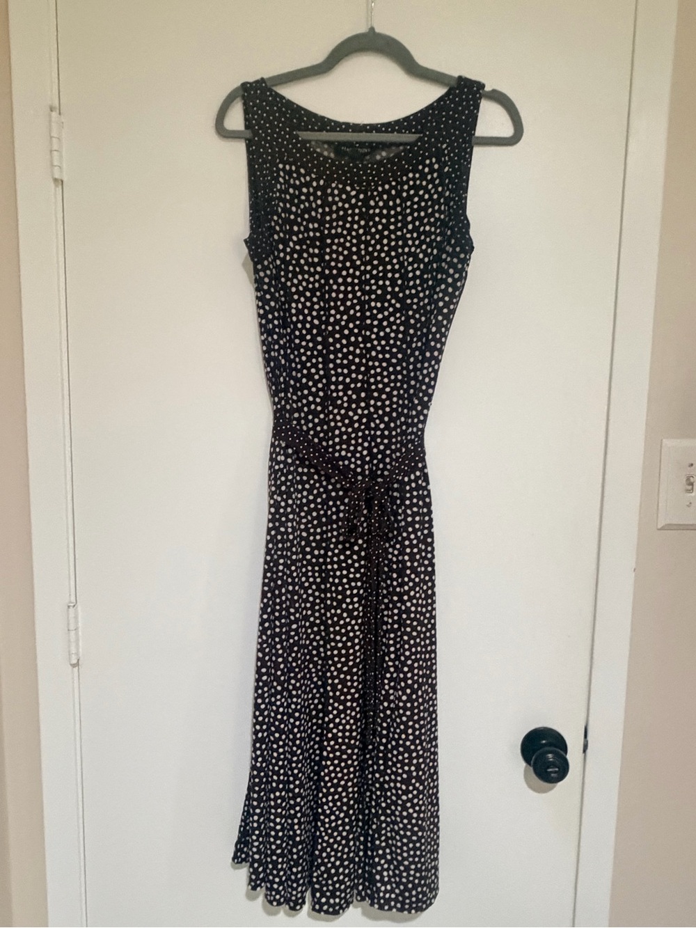 Perceptions Black Dress with White Polka Dots